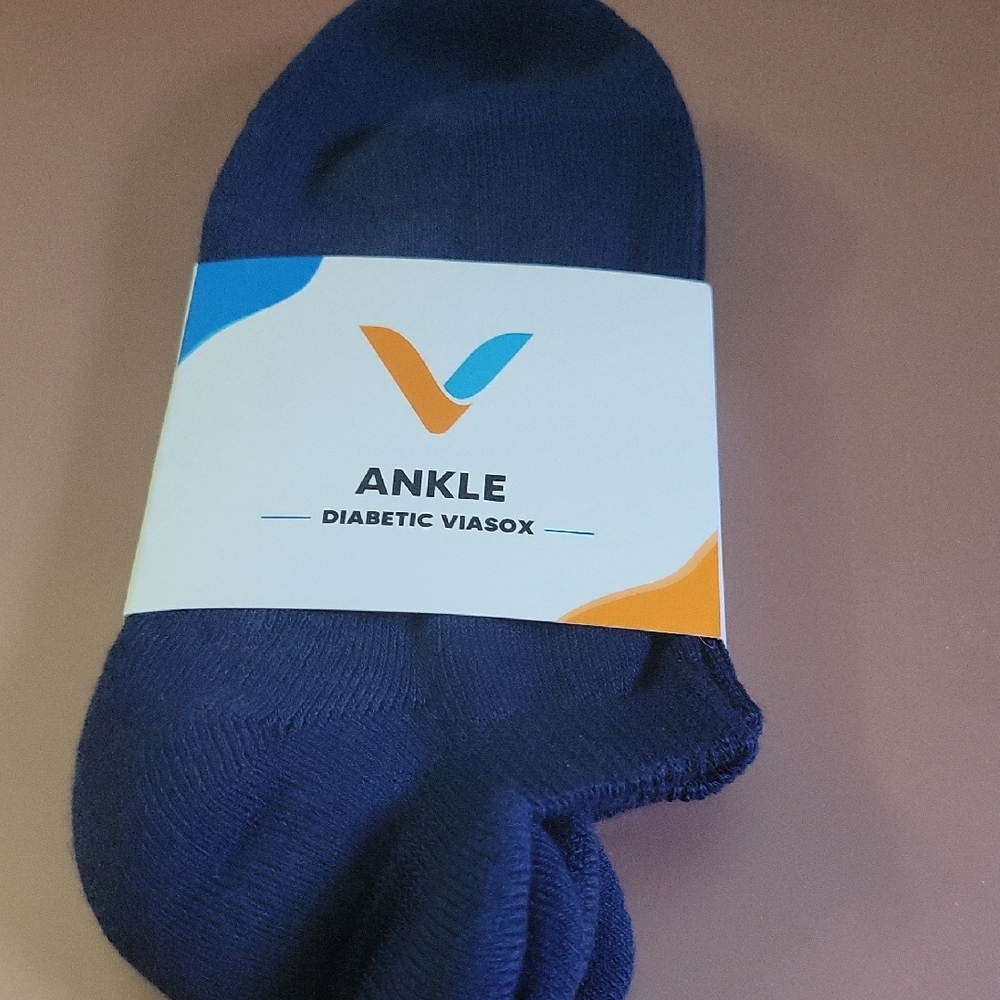 Viasox, Diabetic Blue Ankle Socks